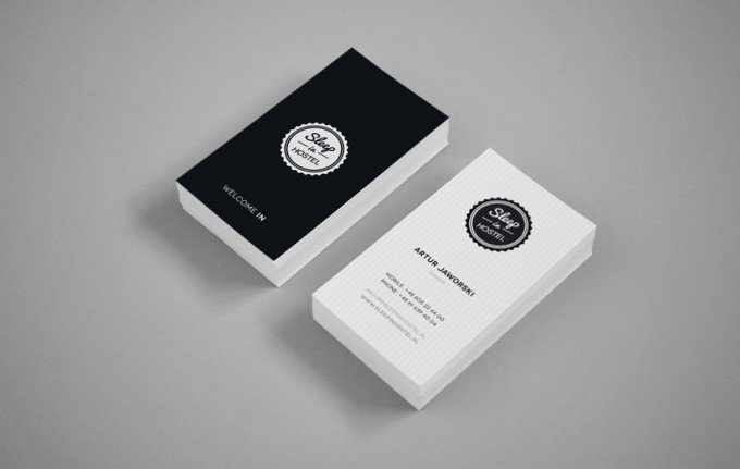 b/w business card